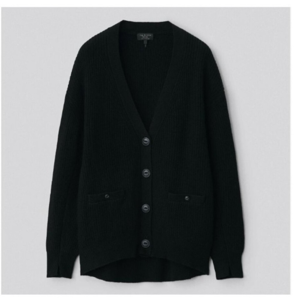 Rag & Bone Jesse Herringbone Cardigan Sweater